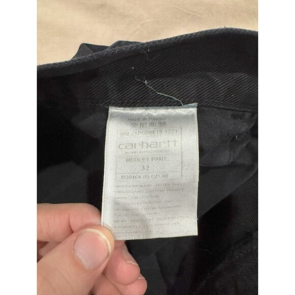Carhartt Mens 32 Black WIP Double Knee Carpenter Cargo Workwear Medley Pants - Picture 8 of 13